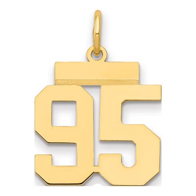 14K Yellow Gold Number 95 Charm