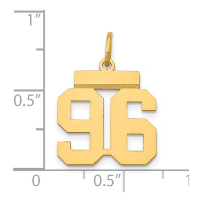 14K Yellow Gold Number 96 Charm – view 4