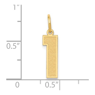 14K Yellow Gold Number 1 Charm – view 5