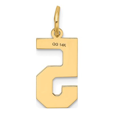 14K Yellow Gold Number 5 Charm – view 4
