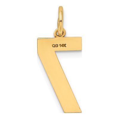 14K Yellow Gold Number 7 Charm – view 4