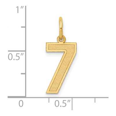 14K Yellow Gold Number 7 Charm – view 5
