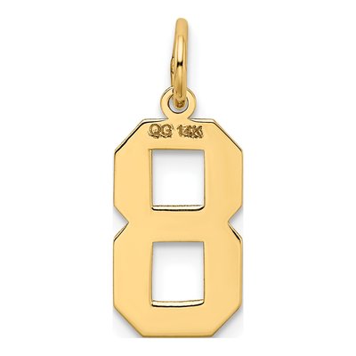 14K Yellow Gold Number 8 Charm – view 4