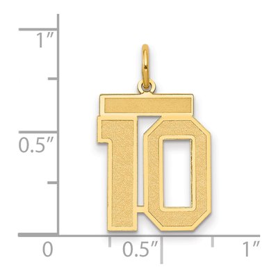 14K Yellow Gold Number 10 Charm – view 3