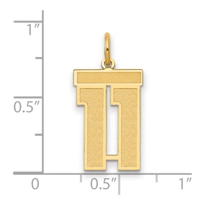 14K Yellow Gold Number 11 Charm – view 3