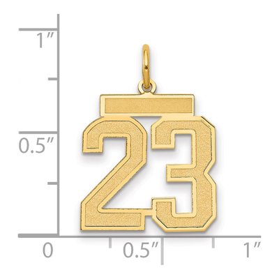 14K Yellow Gold Number 23 Charm – view 3