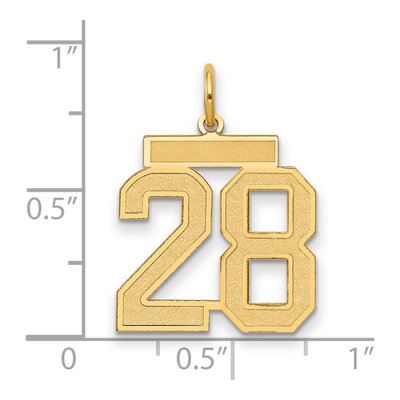 14K Yellow Gold Number 28 Pendant – view 2