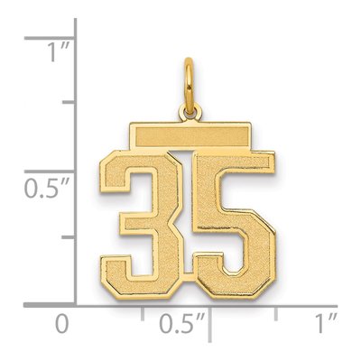14K Yellow Gold Number 35 Charm – view 2