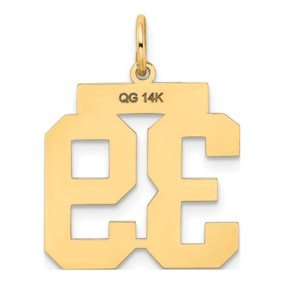 14K Yellow Gold Number 39 Charm – view 3