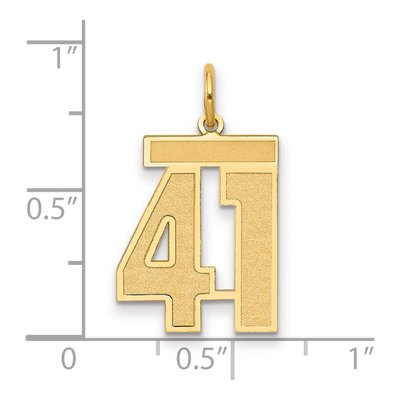 14K Yellow Gold Number 41 Charm – view 2