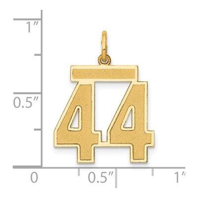 14K Yellow Gold Number 44 Charm – view 5