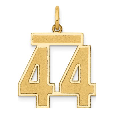 14K Yellow Gold Number 44 Charm