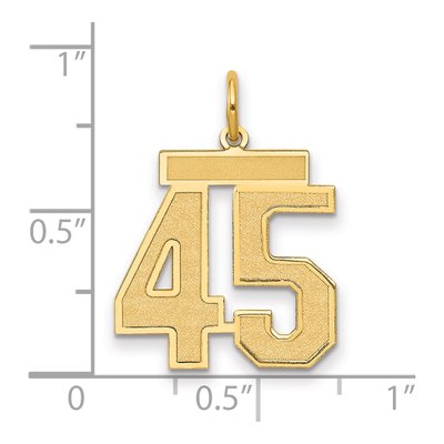 14K Yellow Gold Number 45 Charm – view 2