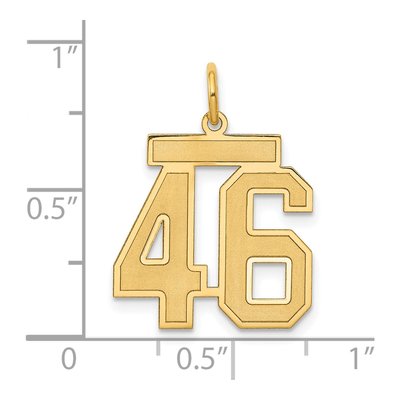 14K Yellow Gold Number 46 Charm – view 4