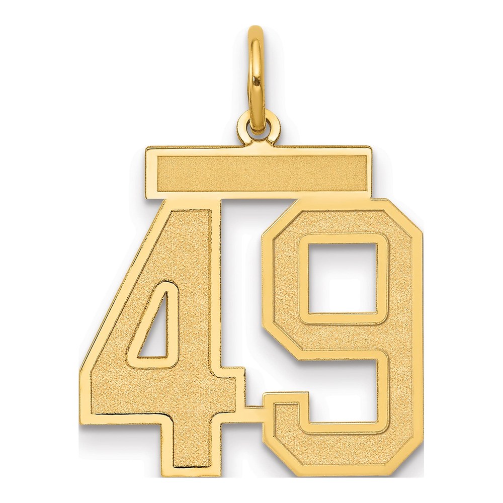 14K Yellow Gold Number 49 Charm