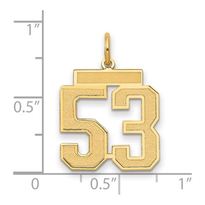 14K Yellow Gold Number 53 Pendant – view 2