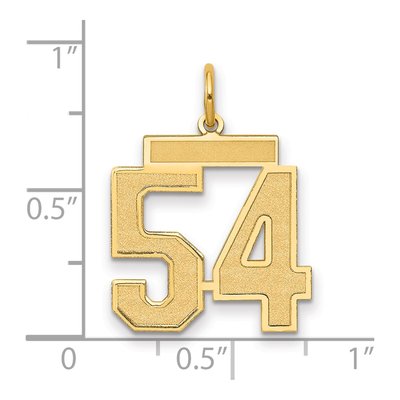 14K Yellow Gold Number 54 Charm – view 2