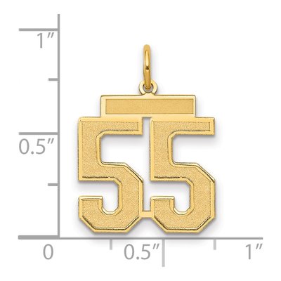 14K Yellow Gold Number 55 Charm – view 2
