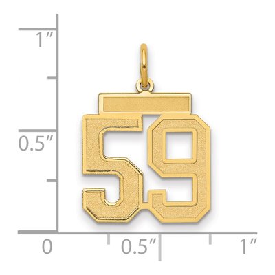 14K Yellow Gold Number 59 Charm – view 2