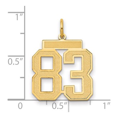 14K Yellow Gold Number 83 Charm – view 2