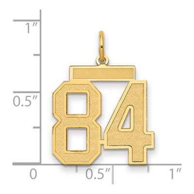14K Yellow Gold Number 84 Charm – view 2