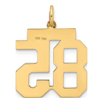 14K Yellow Gold Number 85 Charm – view 3