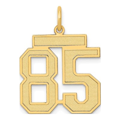 14K Yellow Gold Number 85 Charm