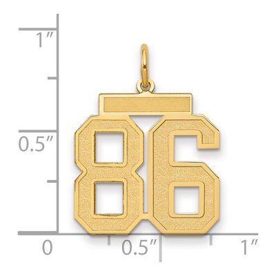14K Yellow Gold Number 86 Charm – view 2