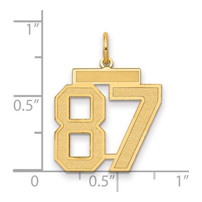 14K Yellow Gold Number 87 Pendant – view 2