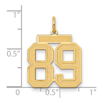 14K Yellow Gold Number 89 Charm – view 2