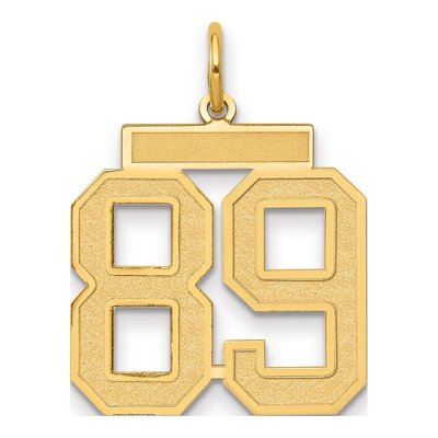14K Yellow Gold Number 89 Charm