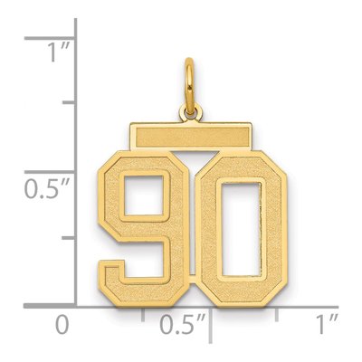 14K Yellow Gold Number 90 Charm – view 2