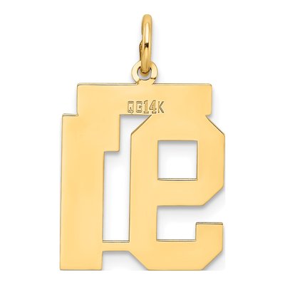 14K Yellow Gold Number 91 Charm – view 3