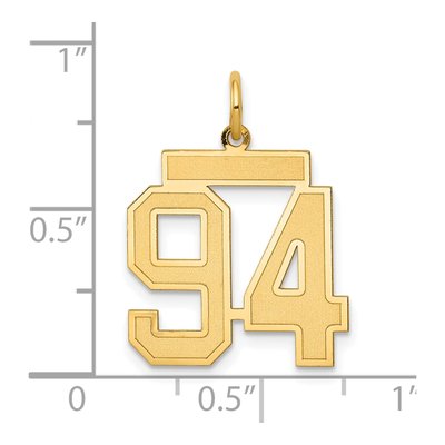 14K Yellow Gold Number 94 Charm – view 5