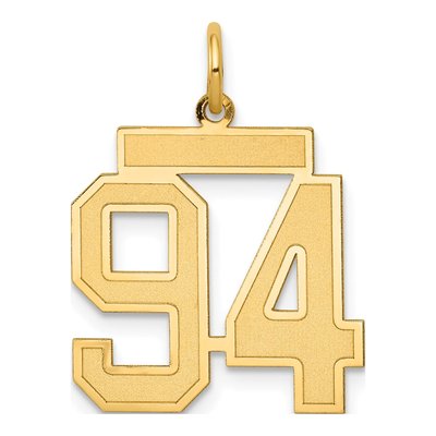 14K Yellow Gold Number 94 Charm