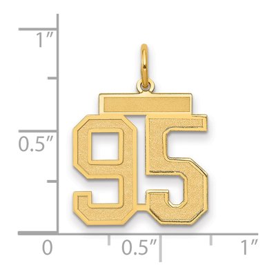14K Yellow Gold Number 95 Charm – view 2