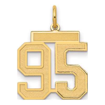 14K Yellow Gold Number 95 Charm