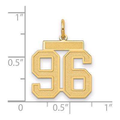 14K Yellow Gold Number 96 Charm – view 2