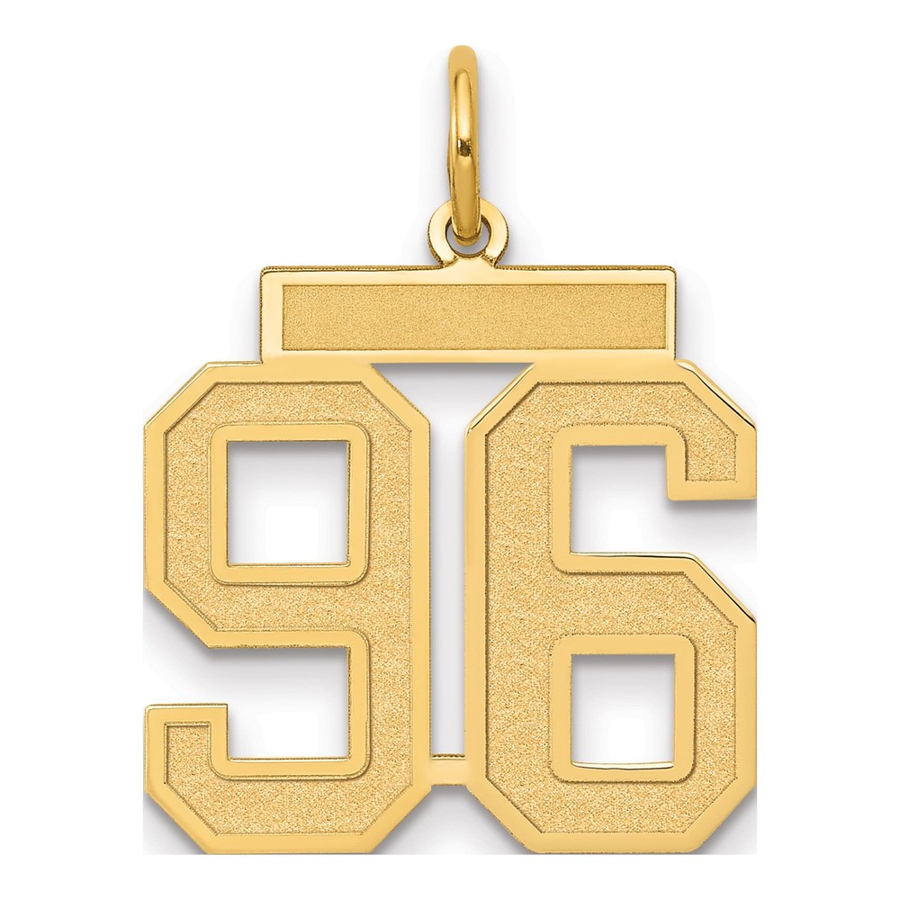 14K Yellow Gold Number 96 Charm