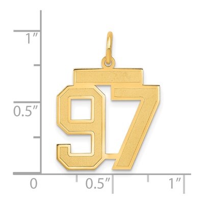 14K Yellow Gold Number 97 Charm – view 3