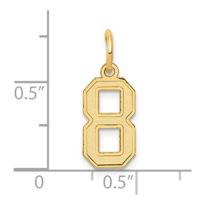 14K Yellow Gold Number 8 Charm – view 5