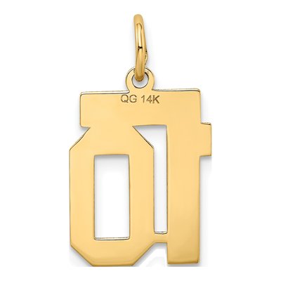 14K Yellow Gold Small Number 10 Charm – view 4