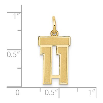 14K Yellow Gold Small Number 11 Pendant – view 5