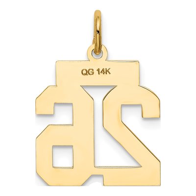 14K Yellow Gold Small Number 26 Pendant – view 4