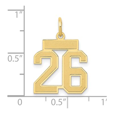 14K Yellow Gold Small Number 26 Pendant – view 5