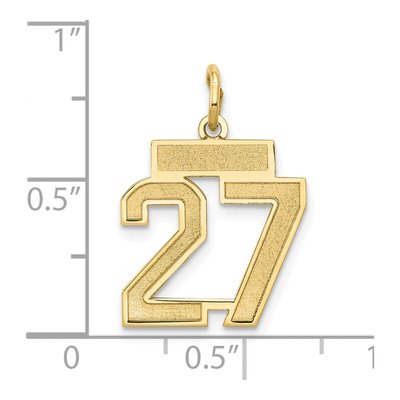 14K Yellow Gold Small Number 27 Pendant – view 4