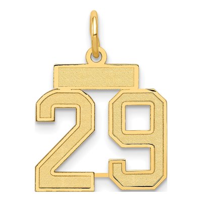 14K Yellow Gold Small Number 29 Pendant