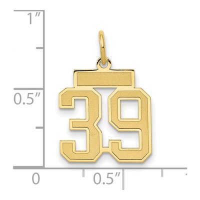 14K Yellow Gold Small Number 39 Charm – view 3