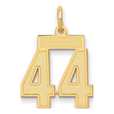 14K Yellow Gold Number 44 Charm