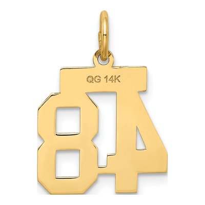 14K Yellow Gold Small Number 48 Charm – view 3